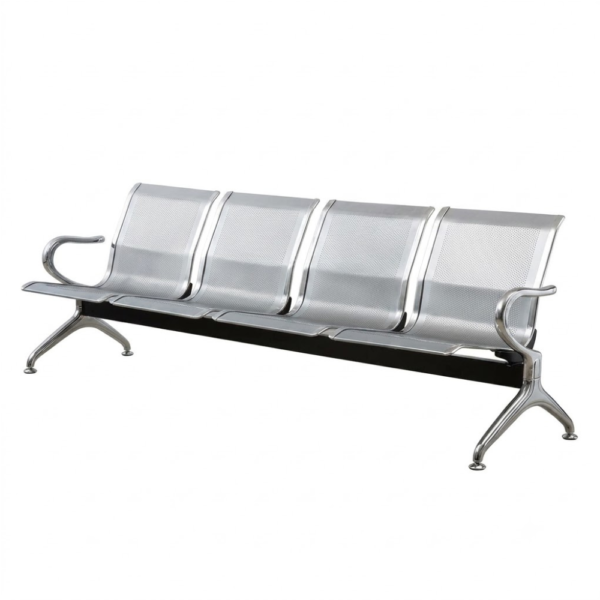 IAM Furniture- 4-Seater Perforated Metal Waiting Bench