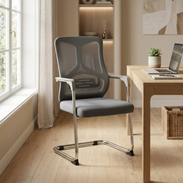 IAM Furniture- Cantilever Ergonomic Mesh Visitor Chair