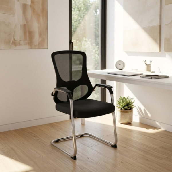 IAM Furniture- Chrome Frame Mesh Visitor Chair