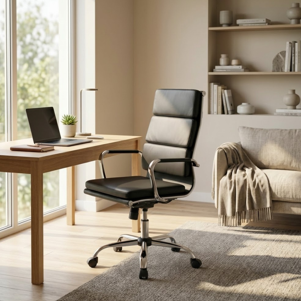 IAM Furniture- Ergonomic Soft Leather Desk Chair IAM Furniture- Ergonomic Soft Leather Desk Chair - Image 1