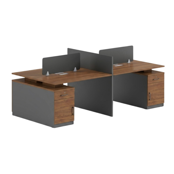 IAM Furniture- Executive Walnut Cubicle Workstation