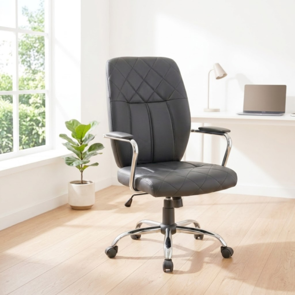 IAM Furniture- Mid Back Leather Executive Chair