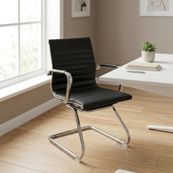 IAM Furniture- Modern Ribbed Cantilever Office Chair