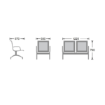 IAM Furniture – STAINLESS STEEL BENCH - Image 3